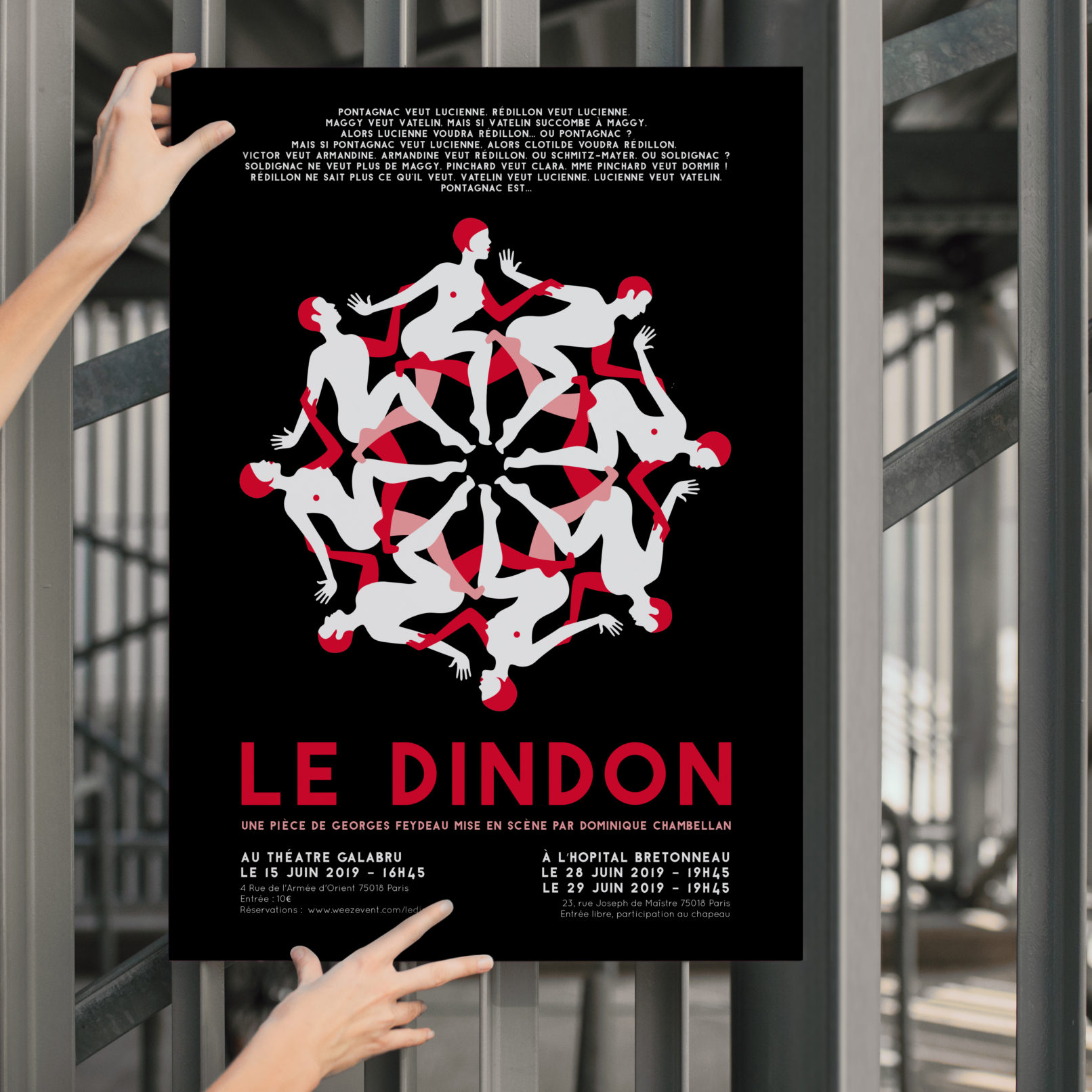 affiche théatre le dindon