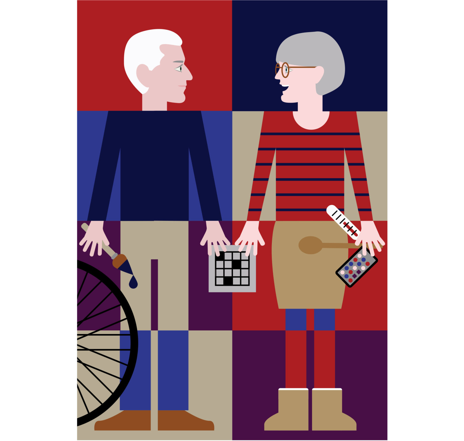 portraits illustration vector flat design