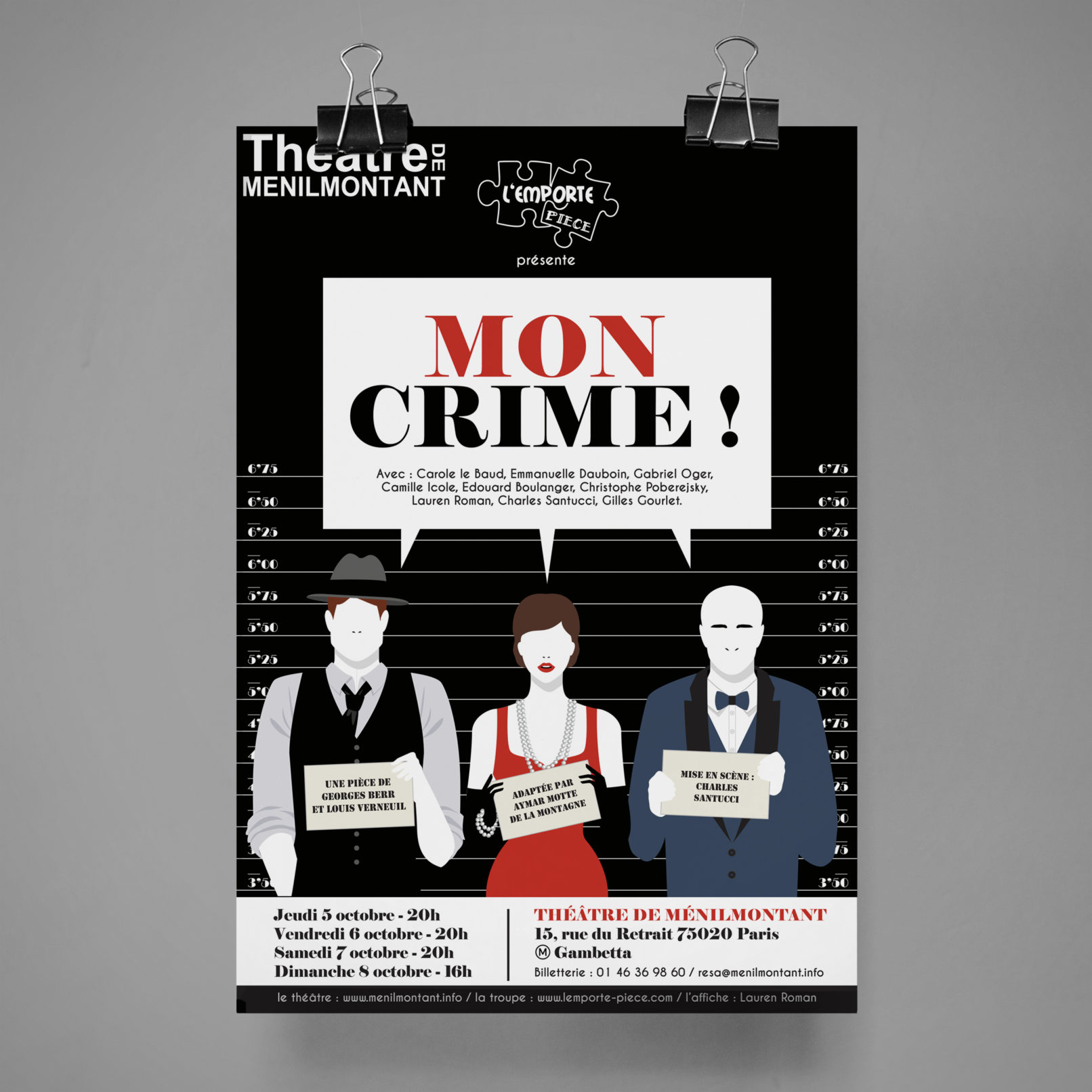 affiche théatre illustration vector