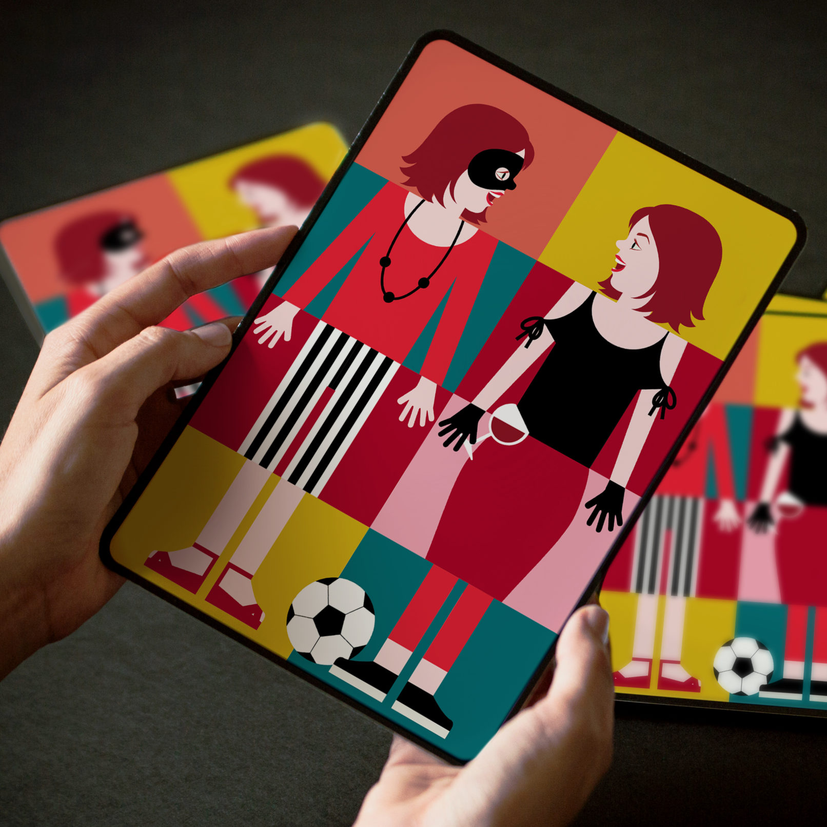 portraits illustration vector flat design