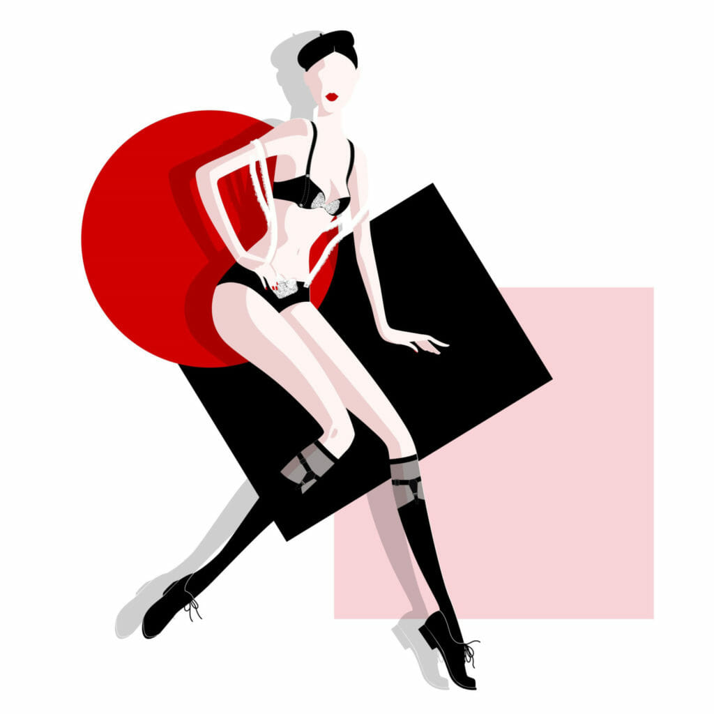 illustration chantal thomass silhouette lingerie