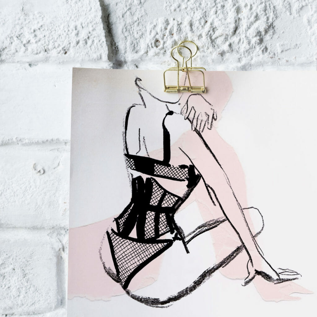 illustration chantal thomass silhouette lingerie