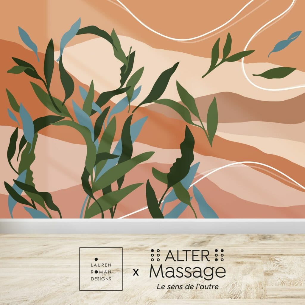 décor mural, papier peint panoramique, papier peint sur mesure, illustration, illustration vectorielle